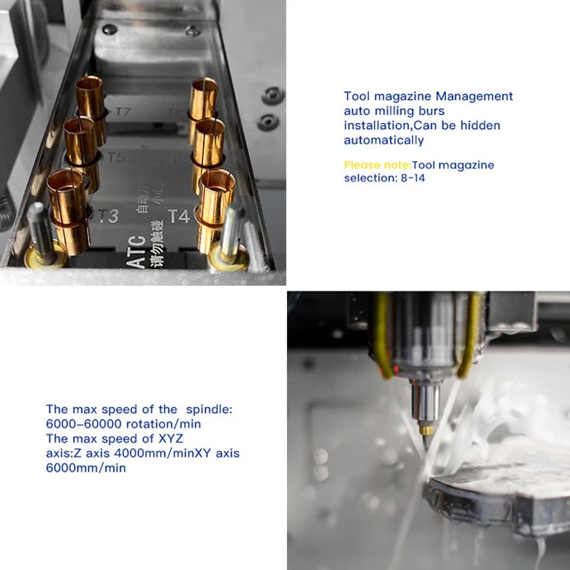 CNC Dental Crown Bridge Milling Device 5 Axis Wet Milling Machine For Denture Materials