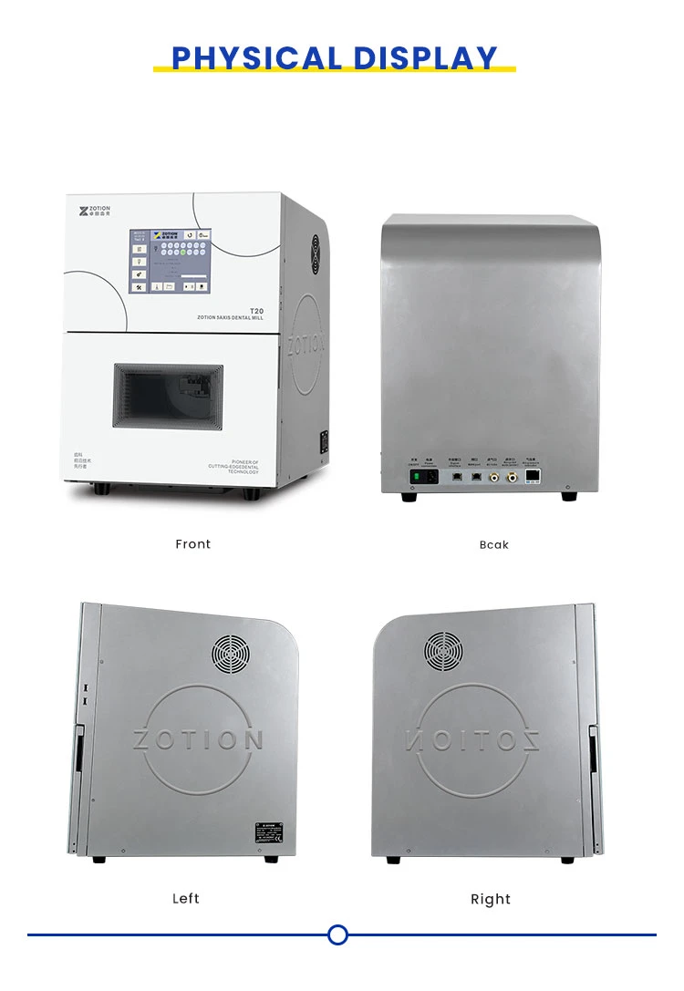Zotion 5 axis CNC Zirconia Dental Milling Machine display Zotion 5 axis CNC Zirconia Dental Milling Machine display